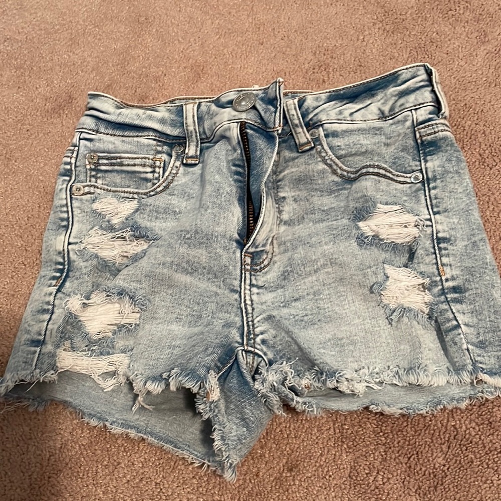 Cute Jean shorts size 4 by American eagle zipper up